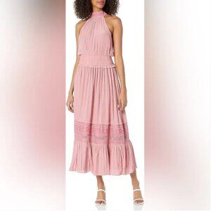 Ramy Brook “Cadence” Halter Maxi Dress In Flirt Size Small NWT $525.00 U.S